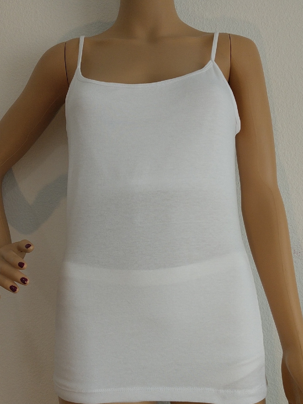 Women’s White Tank Top - Classic Spaghetti Strap